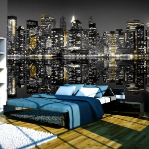 Fotobehang – Goud en zilver – NYC