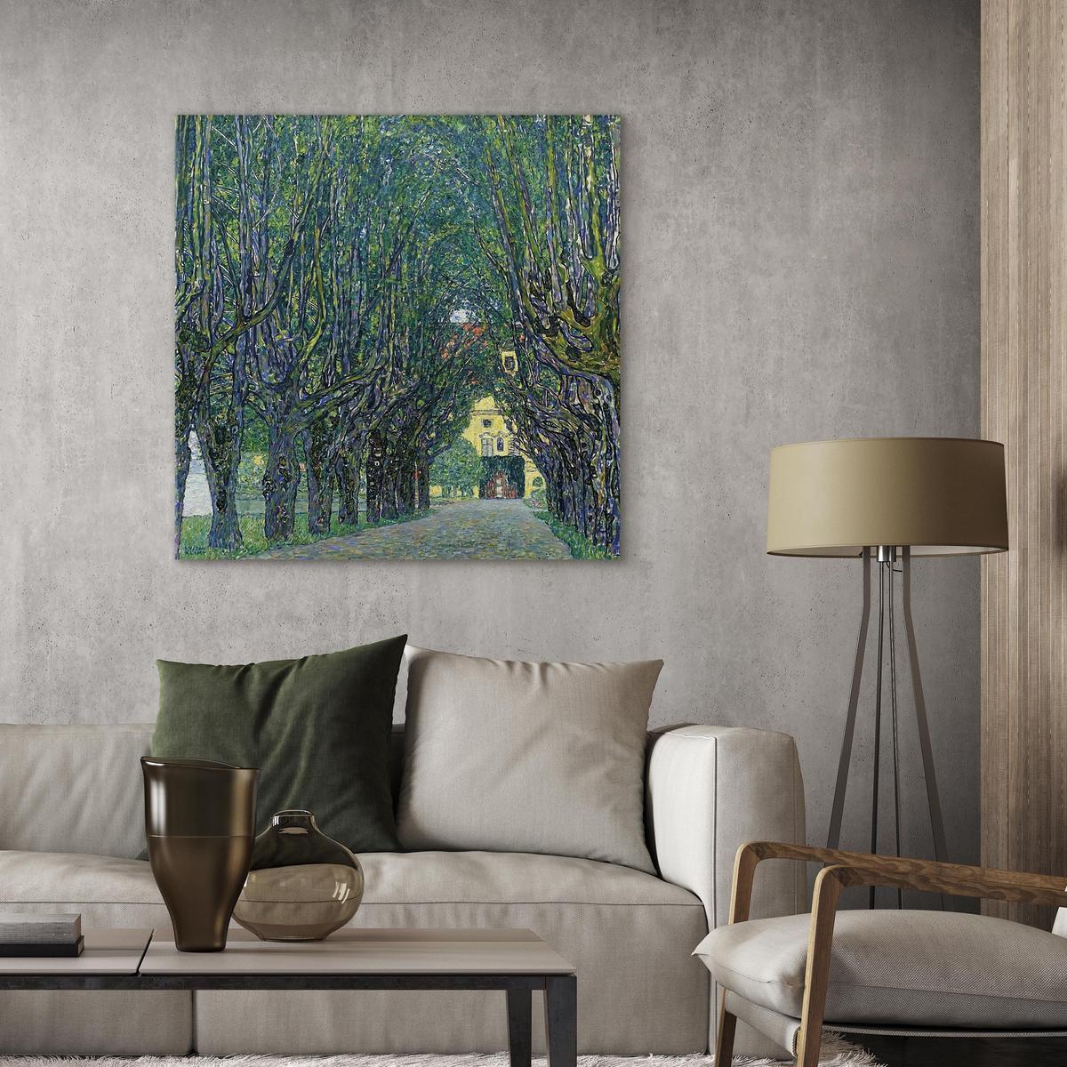 Schilderij – Alley of Trees in the Park at the Kammer Castle Art - Afbeelding 2
