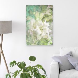 Schilderij – Green Breath (1 Part) Vertical